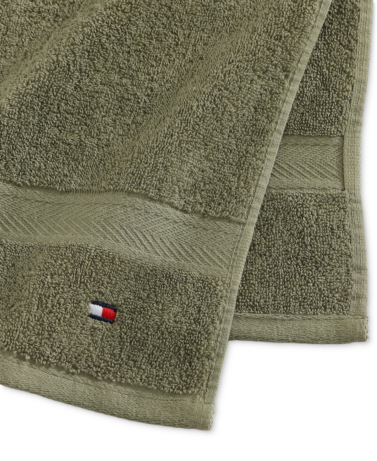 TOMMY HILFIGER HOME MODERN AMERICAN SOLID COTTON HAND TOWEL, 16" X 26" 