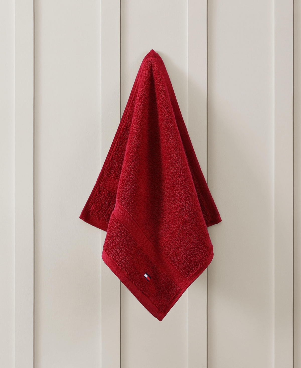 Shop Tommy Hilfiger Home Modern American Solid Cotton Hand Towel, 16" X 26"