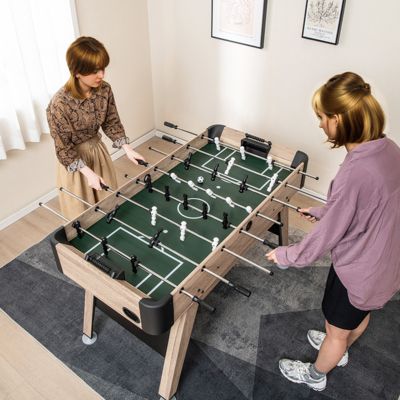 Full Size Foosball Table Game Set with Large Playfield Smooth Rod Control and Adjustable Legs