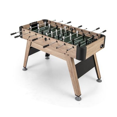 Full Size Foosball Table Game Set with Large Playfield Smooth Rod Control and Adjustable Legs