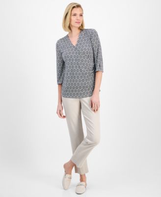 Women's Faux-Wrap Knit Top, Exclusively at Macy's 
