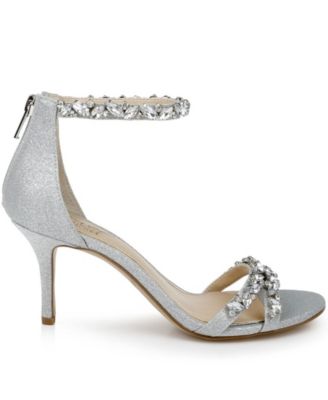 Caroline Embellished Ankle-Strap Evening Sandals