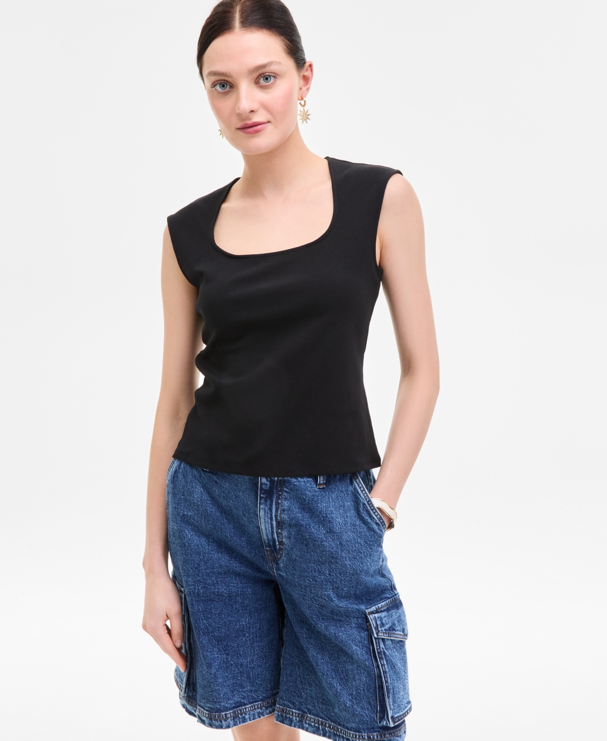 On 34th Women's Knit Scoop-neck Raglan-cap-sleeve Top, Exclusively At Macy's