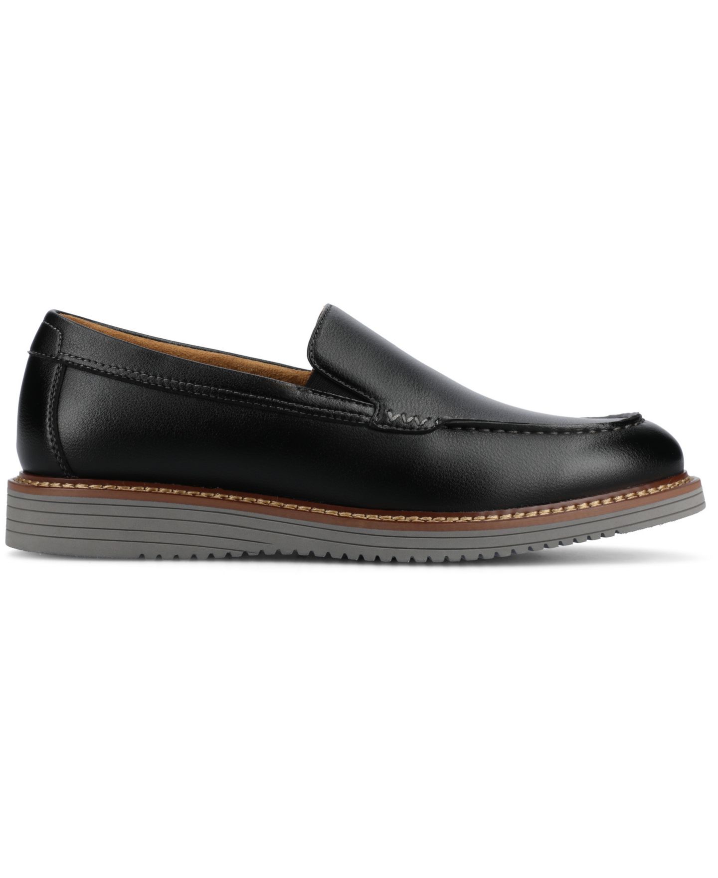 Мужские туфли Vance Co. ONeal Comfort Loafer Dress Shoe, цвет: Чёрный — фото 2