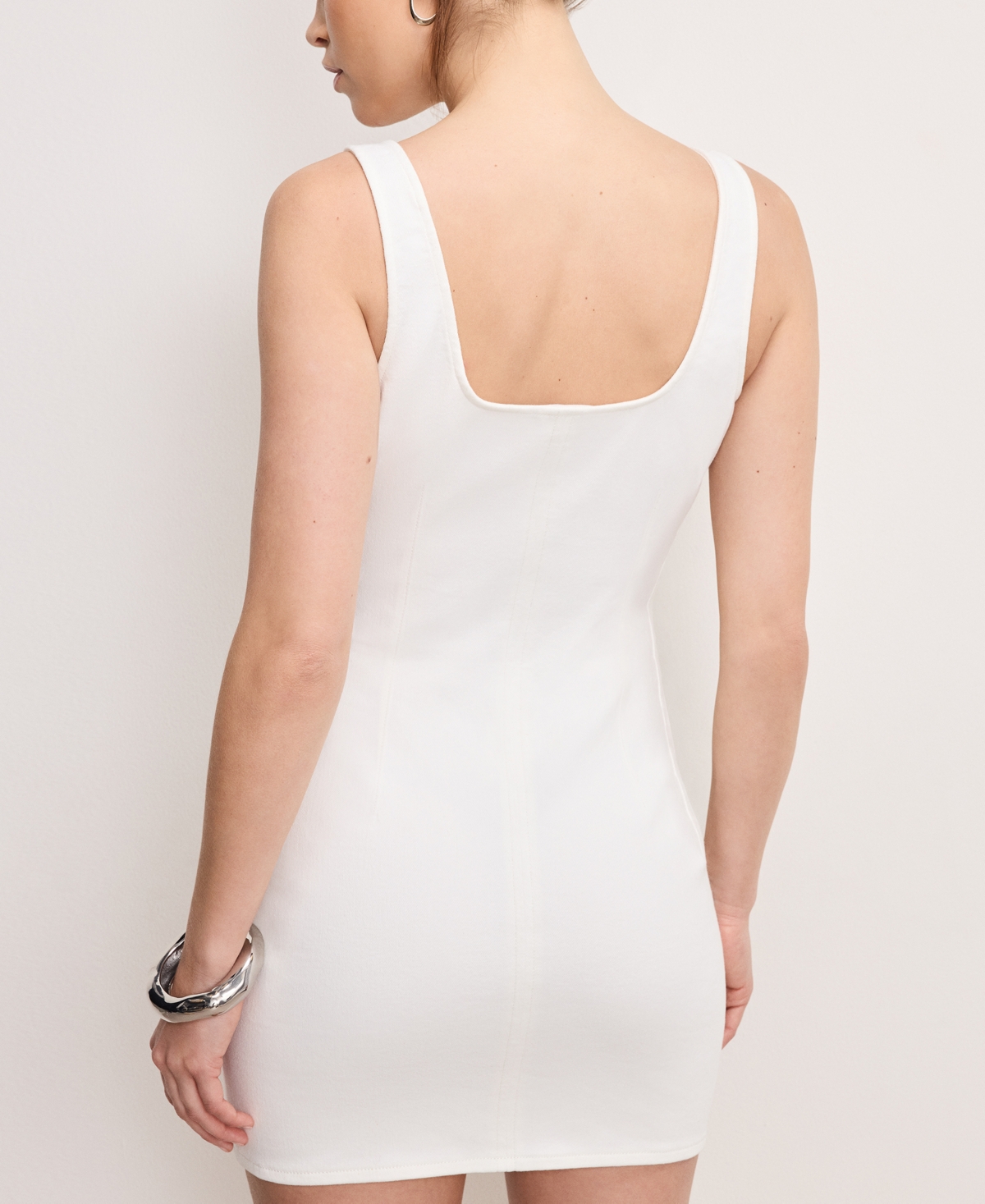 GOOD AMERICAN WOMEN'S DENIM TANK MINI DRESS 