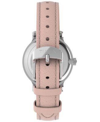 Women's Analog Pink Leather Strap Watch, 31mm
