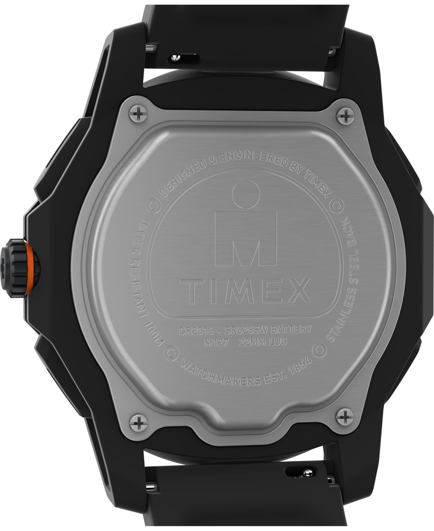 Мужские часы Timex Digital Black Polyurethane Strap Watch, 47mm — фото 4