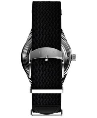 Men's Mechanical Automatic Black Nylon Strap Watch, 38mm