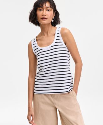 On 34th - Women's Cotton Striped Tank Top