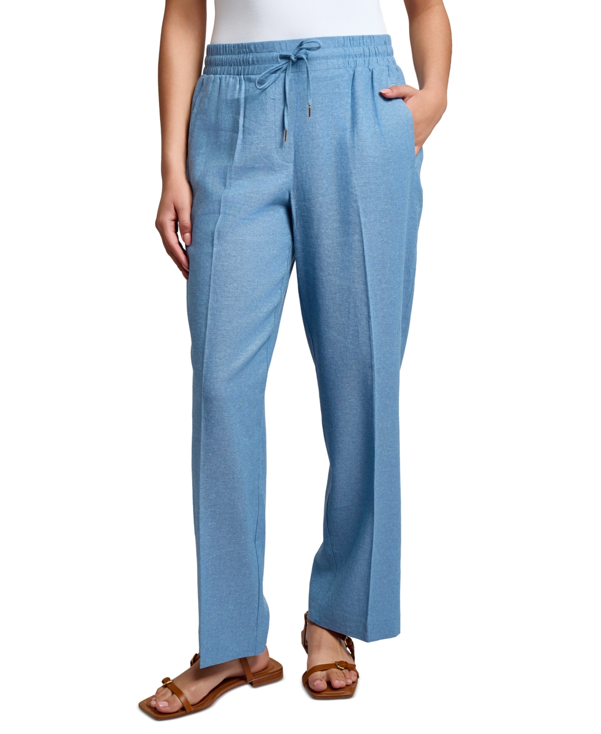 Jones New York Women's Crossdye Pull-on Wide-leg Pants