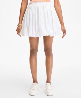 Women's Cotton Bubble-Hem Mini Skirt, Exclusively at Macy's