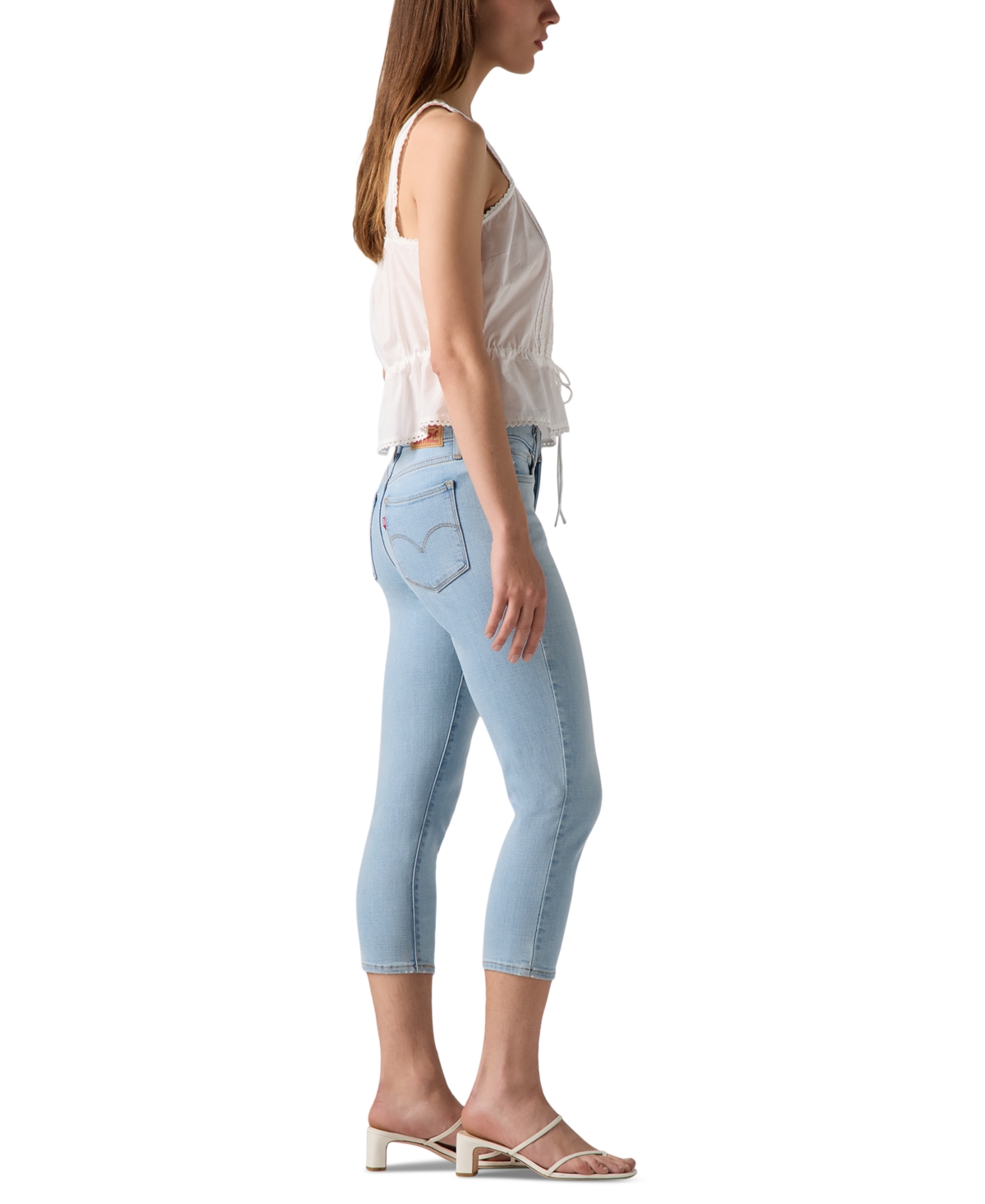 LEVI'S 311 SHAPING SKINNY MID RISE CAPRI JEANS 