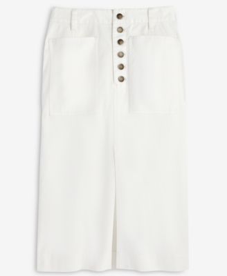 Women's Button-Fly Midi Skirt, Exclusively at Macy's