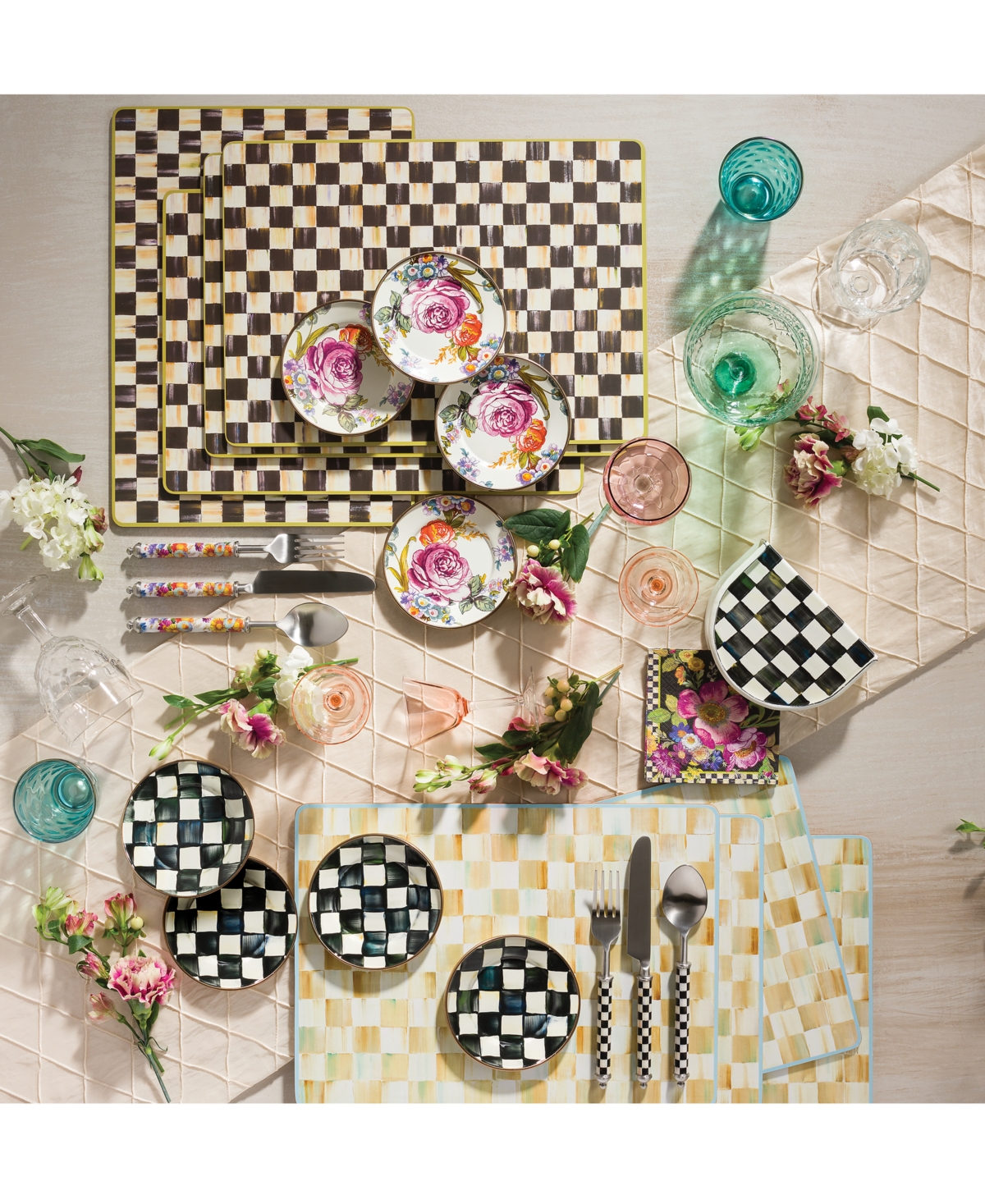 Mackenzie-childs Mackenzie Childs Flower Market Set Of 4 Enameled Steel Appetizer Plates In No Color