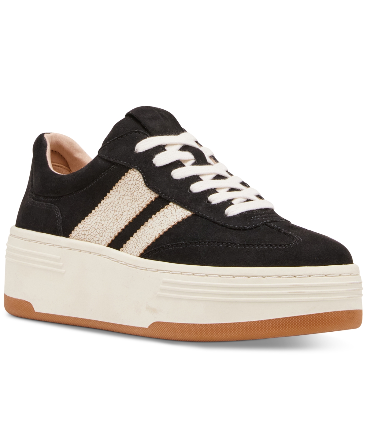 Livvyy Platform Lace-Up Sneakers - Ice Grey/White