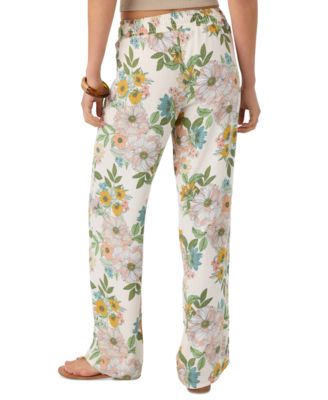 Juniors' Jonie Cara Floral Pull-On Pants