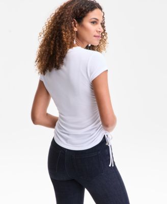 Women's Side-Tie T-Shirt, Exclusively at Macy's 