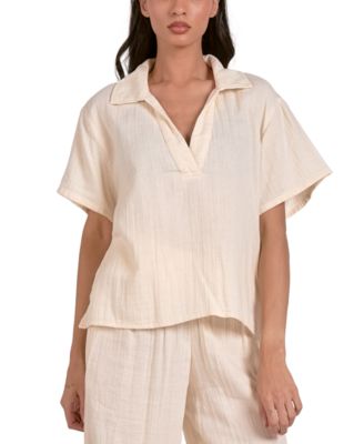 Elan - Women's Double-Gauze Cotton Top