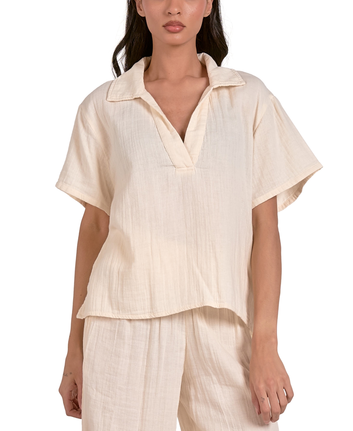Elan Women's Double-gauze Cotton Top