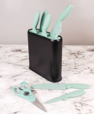 Leo 8-Piece Kitchen Knife Set with Universal Knife Block