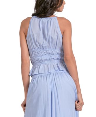 Women's Smocked Peplum Top