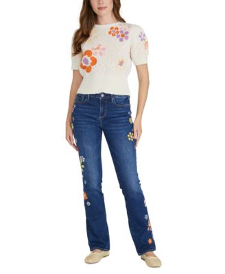 Driftwood - Women's Kelly Embroidered Mid Rise Bootcut Jeans