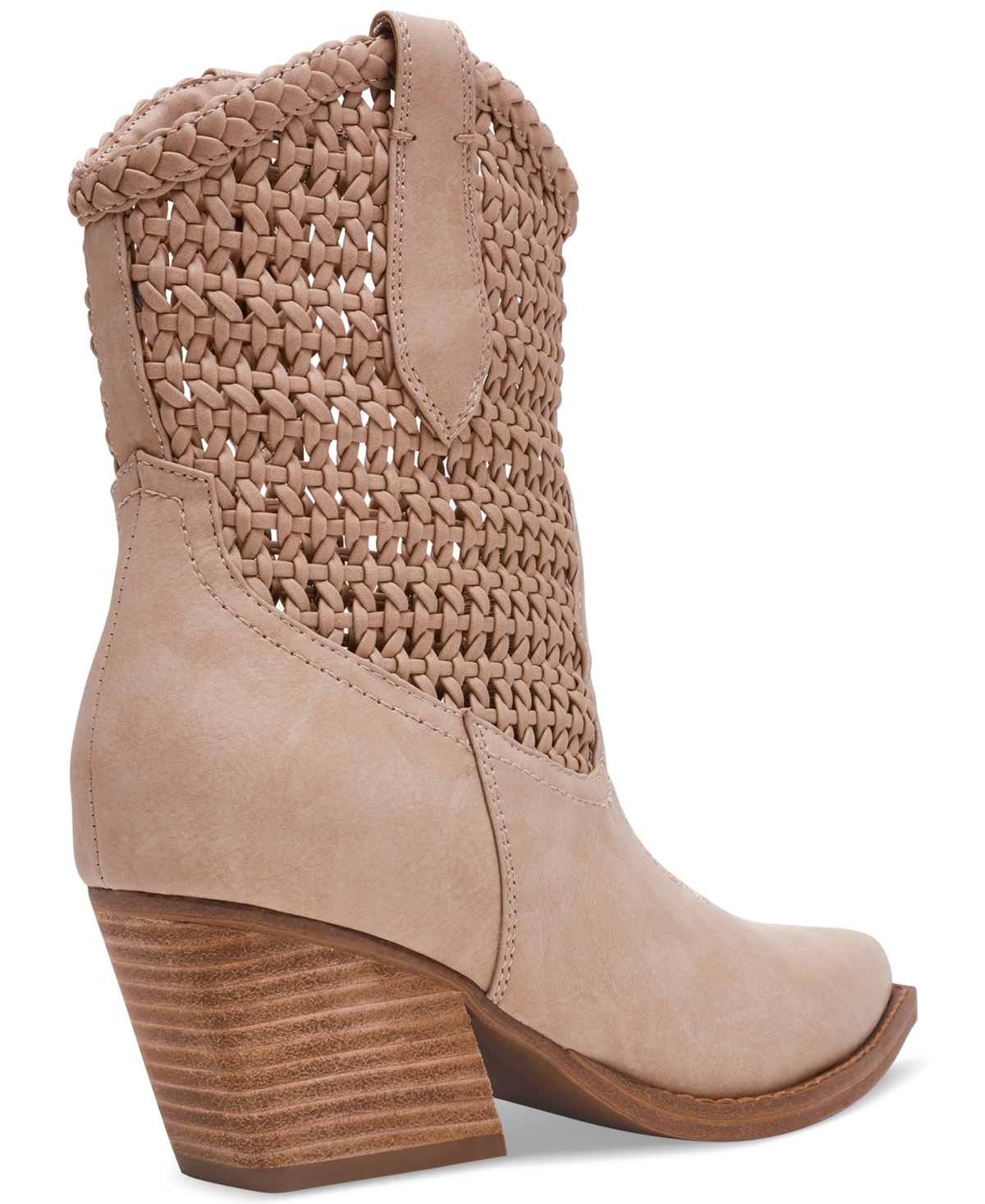 Dv Dolce Vita Women's Alessia Woven Pull-on Cowboy Western Booties In Sand