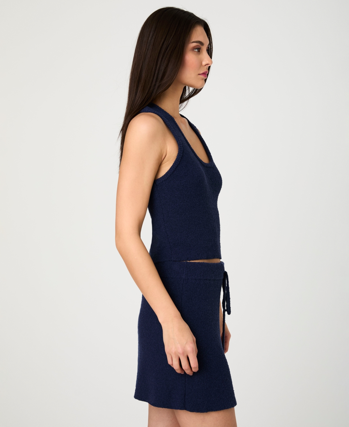 French Connection Terry Spun Miniskirt In Midnight Blue