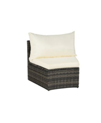 Streamdale 7-Pc Half-Moon Patio Set, Sectional Sofa & Glass Coffee Table