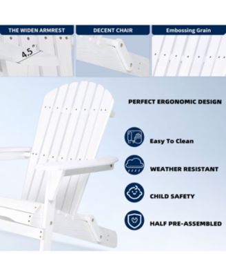 Streamdale 2 Wooden Folding Adirondack Chairs