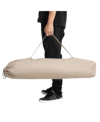 Streamdale 2x Folding Hammock Rocking Chairs, Portable, Adjustable, with Bag - Khaki