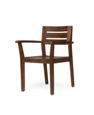 Streamdale Stamford Acacia Wood Dining Chairs (Set of 2) - Dark Brown
