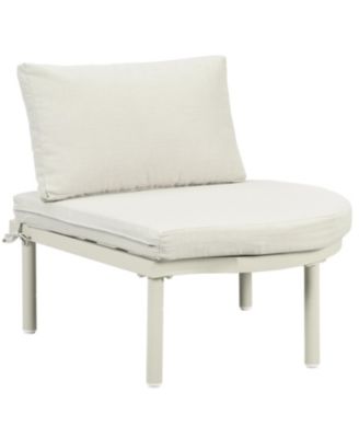 8-Pc Half Moon Patio Sofa Set, Wicker, Glass Tables, Cushions & Pillows, Beige