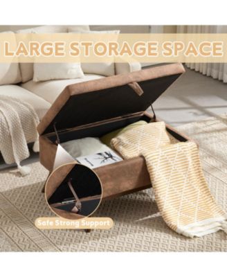 Mid-century modern storage bench/coffee table, Assembled, Living/entry/family room