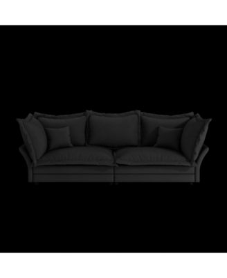 90.55" Modern Sofa with Deep Seat and Pillows, Convertible Chaise for Home Offices