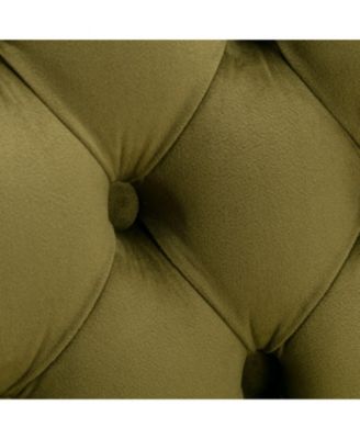 Set of 2 Adjustable Swivel Velvet Upholstered Bar Stools, Tufted, Chrome Base for Kitchen Island, Home Bar-The Pop Home