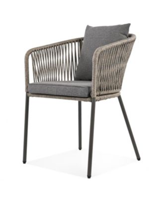 Streamdale 7pc Patio Dining Set, Acacia tabletop, metal frame, all-weather, for garden/balcony