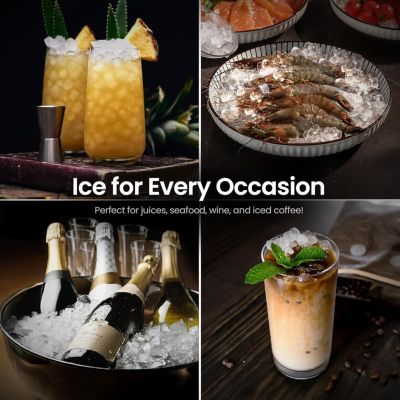 35lbs/Day,One-Click Operation,Self-Cleaning Countertop Nugget Ice Makers Ice Maker Machine