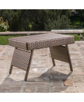 Streamdale Faux Rattan Wicker Accent Table