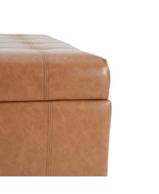 Tufted Waffle Stitch Storage Ottoman - 31" x 31"
