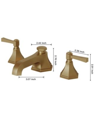 8 in. Widespread Double Handle 3 Hole Bathroom Faucet Water-Saving with Metal Drain