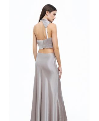 Women's Backless Belted Blouse