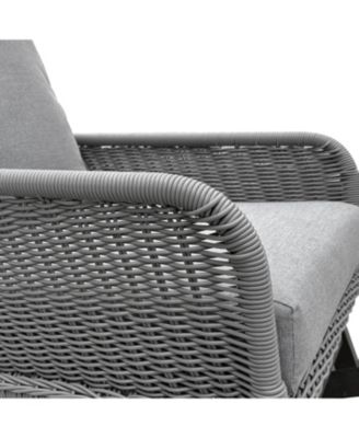 Streamdale (Set of 2) Contemporary Minimalist Gray Wicker Rocking Chair