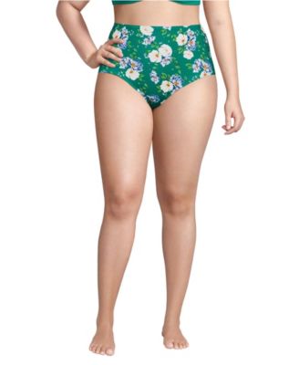 Plus Size Sculpting Suit High Waisted Bikini Bottoms