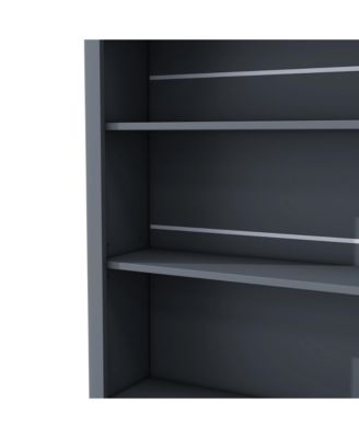 83" Freestanding with Faux Marble Top and 5 Drawers Kitchen Pantry Cabinet