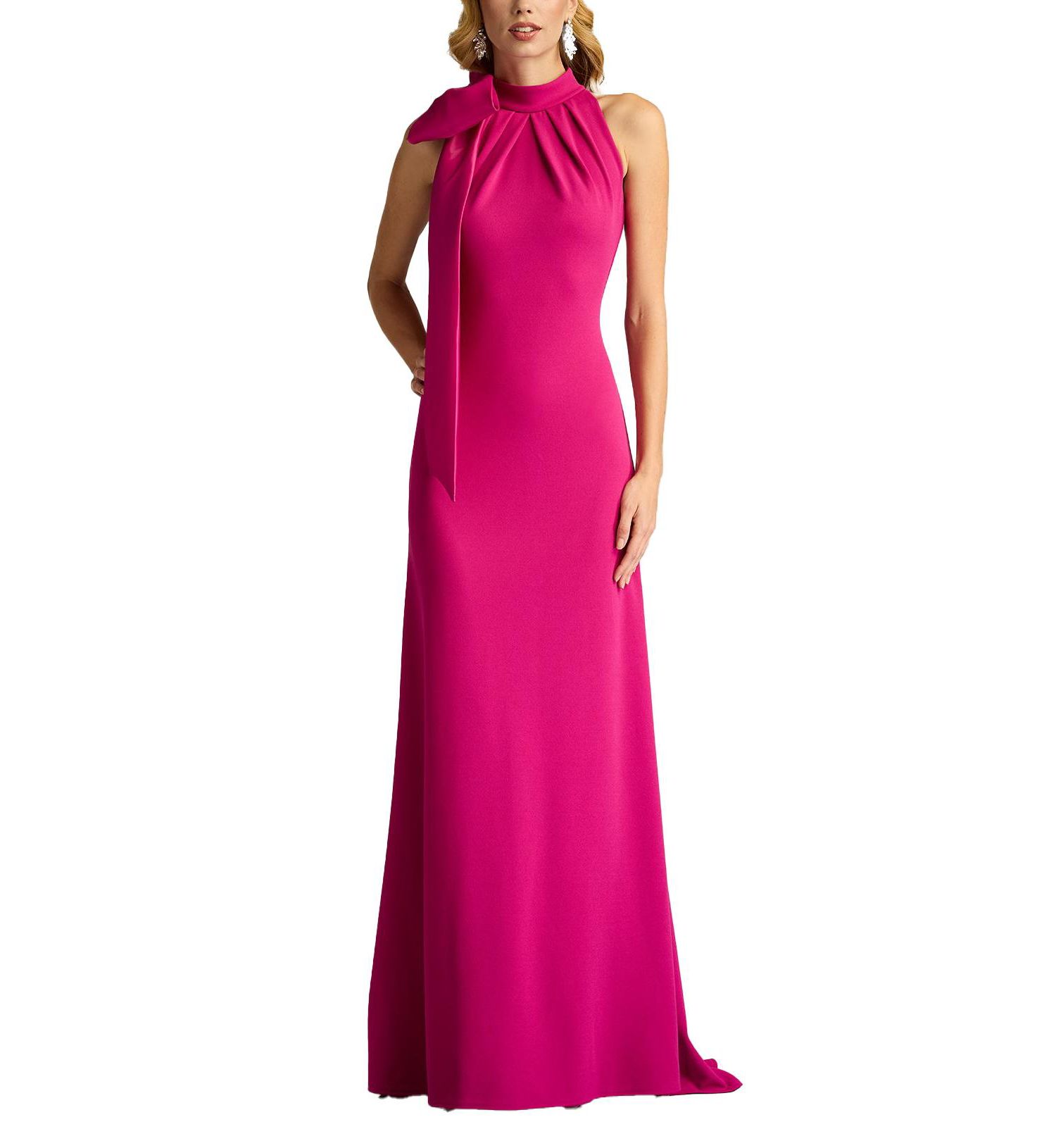 Women's Sims Taffeta Shoulder Bow Halter Gown