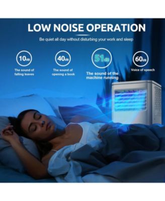 Portable Air Conditioner 8000 BTU, Remote Control, Fan Mode, Cools 350sq. ft, 24 Hour Timer, Quiet Operation,Window Fan, 2 Speed for Bedroom Office Home Dorm