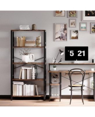 Bookshelves and Bookcases, 31.5in Wide Shelf 5-Tier Ladder Shelf