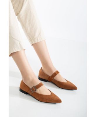Willow Leather Mary Jane Flats