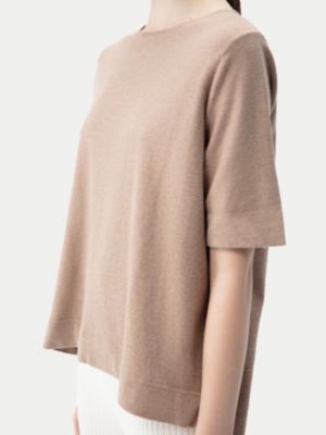 Women's Box-Cut Cotton Silk Cashmere Blend T-Shirt